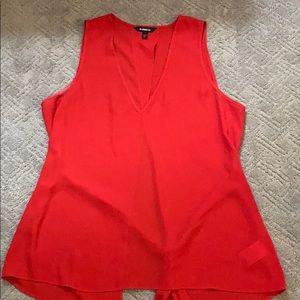 Express Red V-neck Shirt